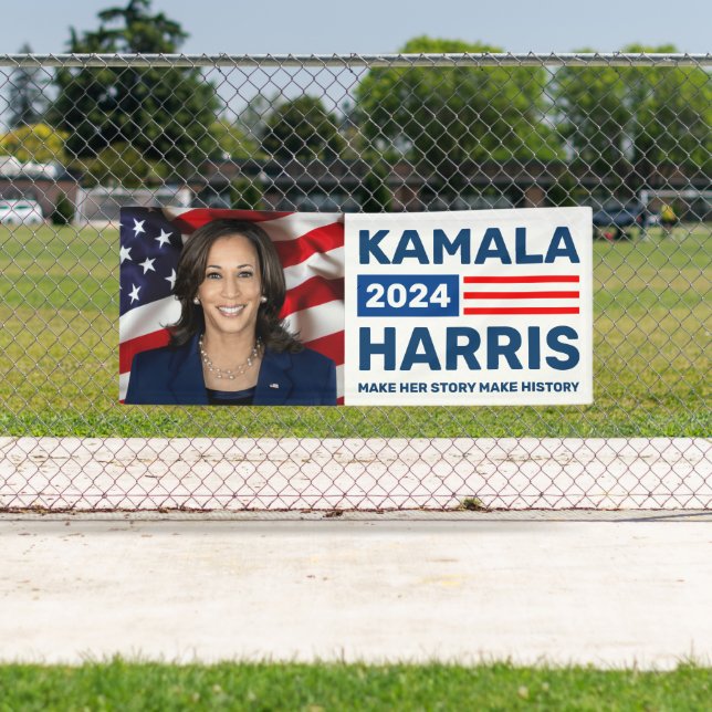 Lona Kamala Harris 2024 hace historia (In situ)