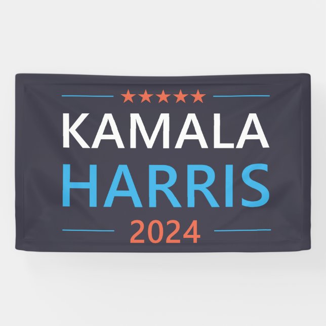 Lona Kamala Harris 2024 para el presidente (Horizontal)