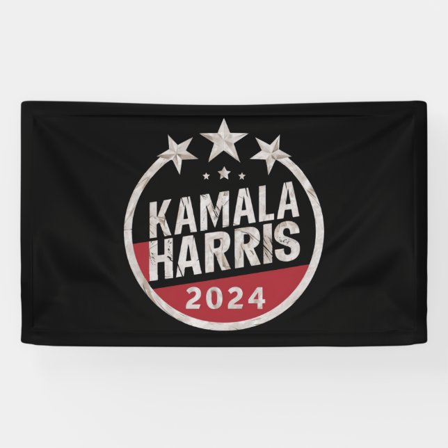 Lona Kamala Harris 2024 Para Presidente Retro Elección (Horizontal)