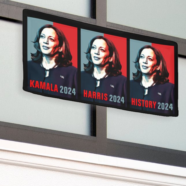Lona Kamala Harris 2024 Pop Art History Outdoor (Edificio exterior)