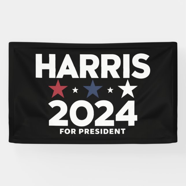 Lona Kamala Harris 2024 por campaña electoral presidenc (Horizontal)