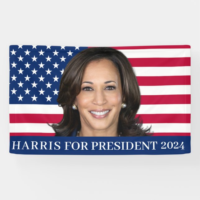Lona Kamala Harris Por El Presidente 2024 (Horizontal)