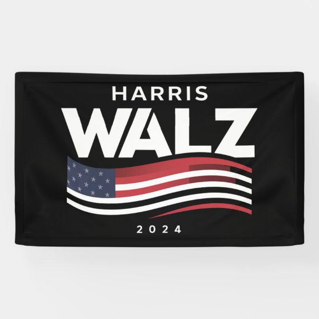 Lona Kamala Harris Tim Walz Waltz Elecciones 2024 (Horizontal)