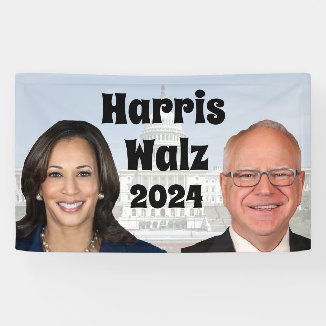 Lona Kamala Harris y Tim Walz 2024 (Horizontal)