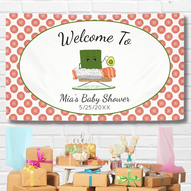 Lona Kawaii Baby Shower: Bienvenida a Sushi y Salmon Ro (Subido por el creador)