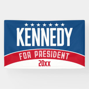 Lona Kennedy 2024 - azul rojo simple moderno