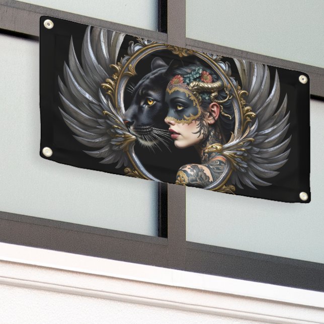 Lona Kitsune Celestial – Guardián de las Cuatro Colas.  (Edificio exterior)