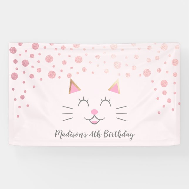 Lona Kitty Cat Pink Birday (Horizontal)