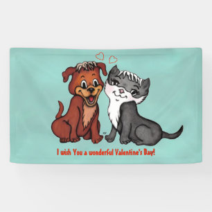 Lona Kitty y Puppy, ¡Feliz Día de San Valentín!