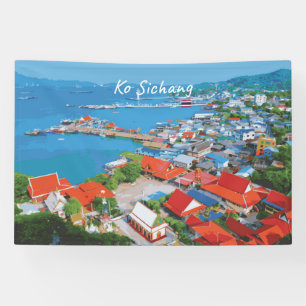 Lona Ko Sichang, Tailandia - Vista vibrante del puerto