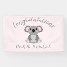 Koala Bear Baby Shower Chica Rosa