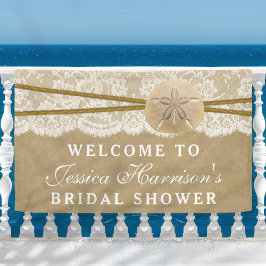 Lona Kraft, Lace & Sand Dollar Beach Bridal Shower