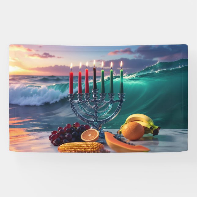LONA KWANZAA - 7 NOCHES - KINARA (Horizontal)