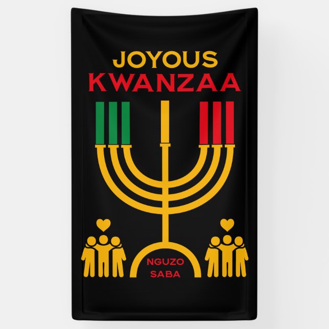 Lona Kwanzaa Alegre (Vertical)