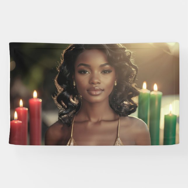 LONA KWANZAA - HAPPY KWANZAA -  (Horizontal)