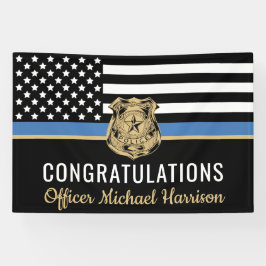 Lona La Academia de Policía felicita a la graduación