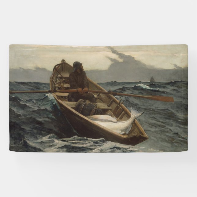 Lona La advertencia de niebla (de Winslow Homer) (Horizontal)