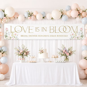 Lona La amor está en flor Jardín Boda Ducha Nupcial