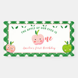 Lona La Apple de nuestros Ojos es el primer cumpleaños