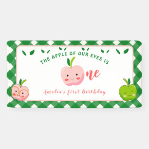 Lona La Apple de nuestros Ojos es el primer cumpleaños