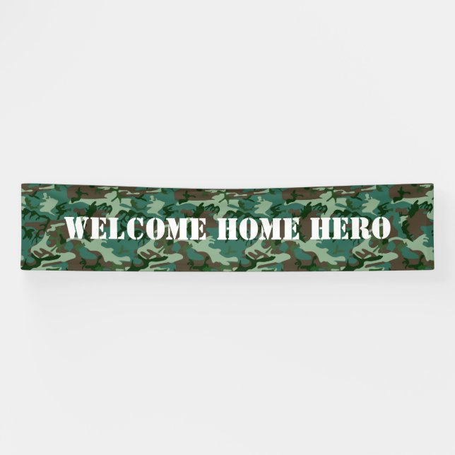 Lona La bandera casera agradable del héroe (Horizontal)