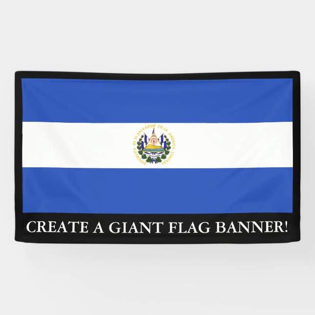 Lona La bandera de El Salvador (Horizontal)