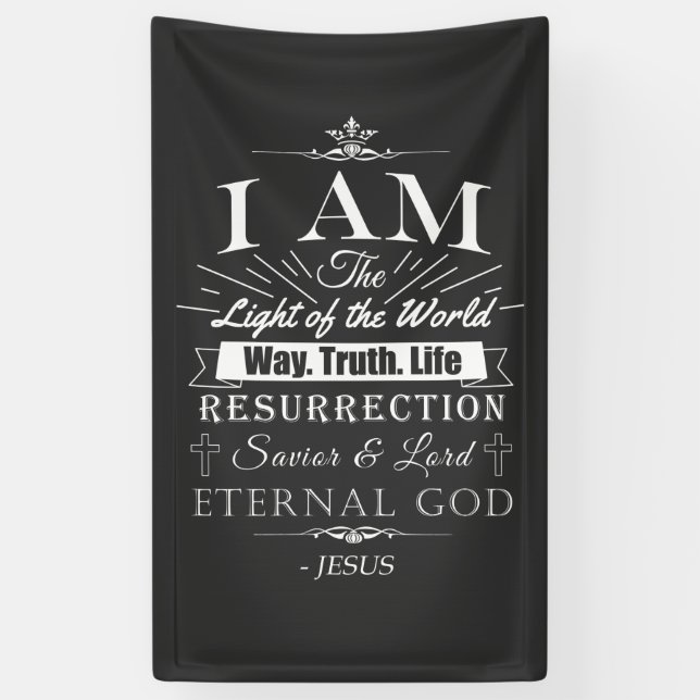 Lona La Biblia Cristiana Asombrosa Reivindica de Jesús: (Vertical)