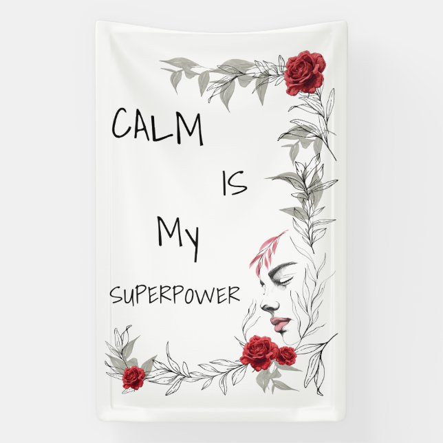 Lona La calma es mi superpoder | Confianza en uno mismo (Vertical)