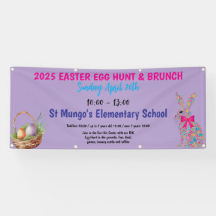 Lona La caza de huevos de Pascua personalizada