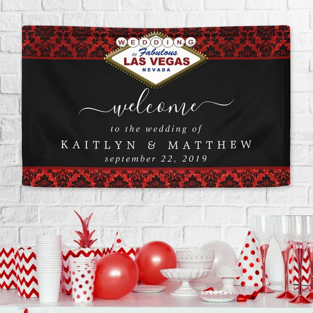 Lona La colección de Bodas Purpurinas Damask Las Vegas (Subido por el creador)