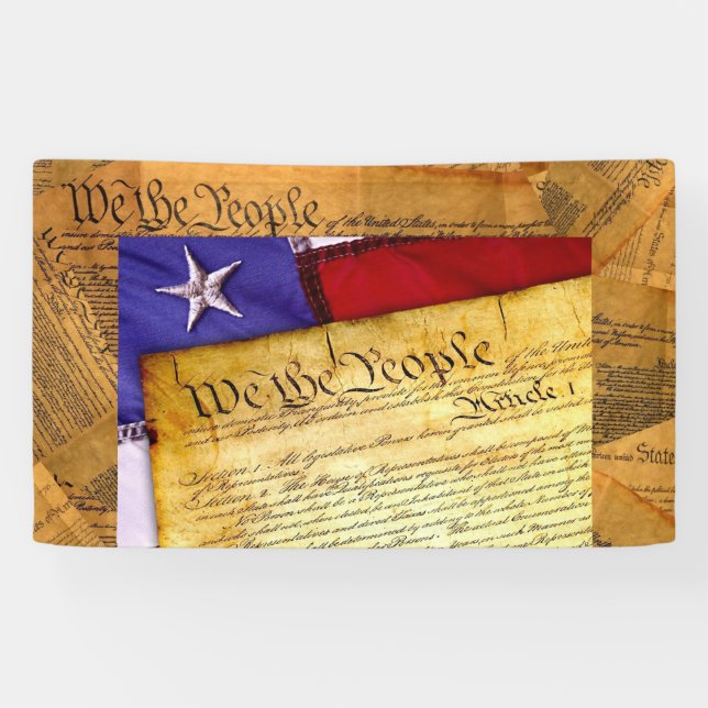 Lona La Constitución Estadounidense Nosotros, El Pueblo (Horizontal)
