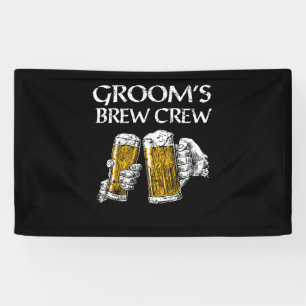 Lona La divertida fiesta de graduados de Groom Brew Cre