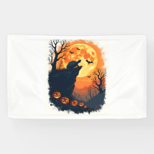 Lona La divertida Tortoise Halloween Silhouette Spooky