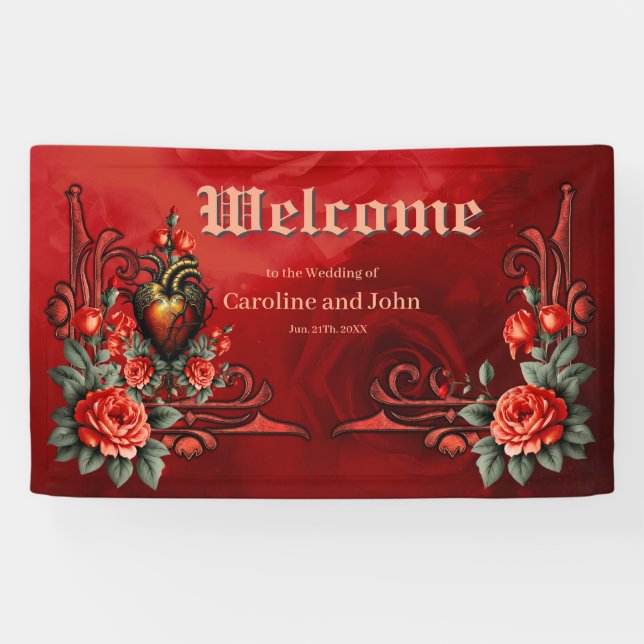 Lona La elegancia gótica del corazón (Horizontal)