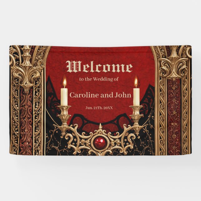 Lona La elegancia oscura del estilo gótico. (Horizontal)