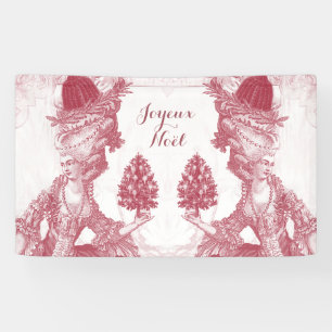 Lona La elegante francesa Marie Antoinette Joyeux Noel