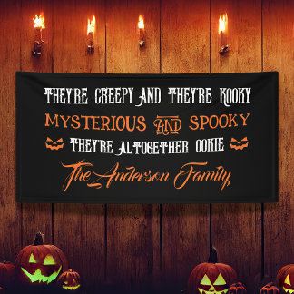 Lona La espeluznante familia Kooky Halloween atormentad