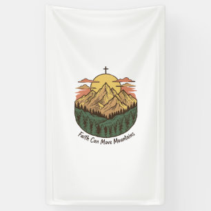 Lona La Fe Puede Mover Montañas Camiseta Vintage de Mon