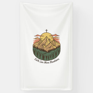 Lona La Fe Puede Mover Montañas Camiseta Vintage de Mon