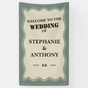 Lona La frontera ondulada inspirada por la ntage en el 