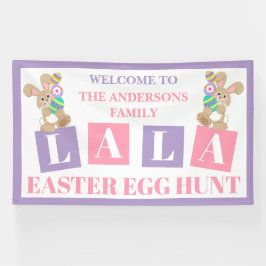 Lona La La Easter Bunny Egg Hunt Banner