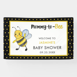 Lona La mami-a-bee Cute Bee Baby Shower bienvenida Amar