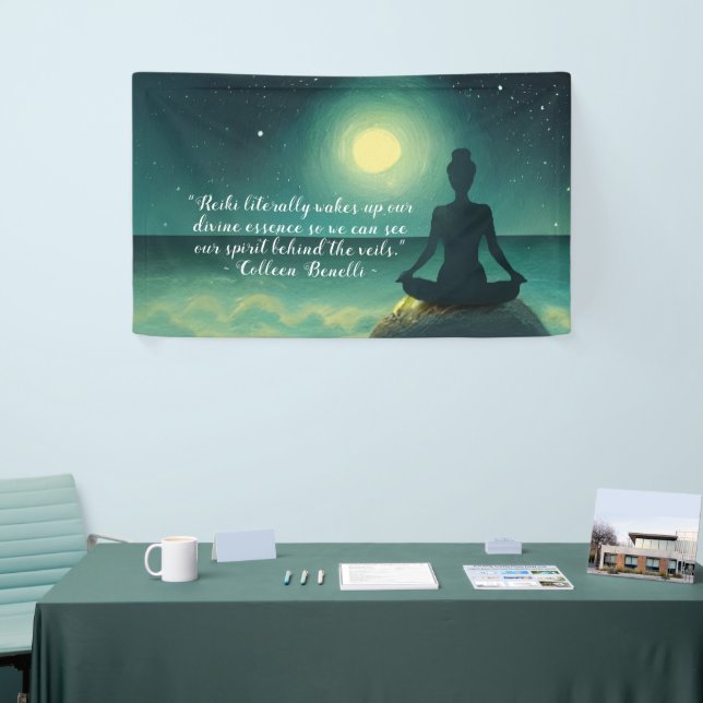 Lona La meditación del yoga en la cita del Océano Estre (Feria)