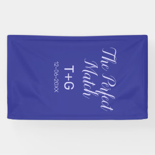 Lona La pareja perfecta azul real lujo añadir nombre de