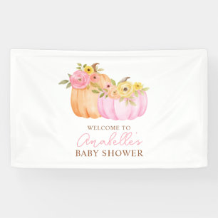 Lona La pequeña calabaza cae Baby Shower personalizada