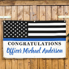 Lona La policía felicita al Partido de Graduación de Ju