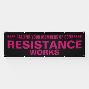 Lona La resistencia del congreso de la llamada trabaja