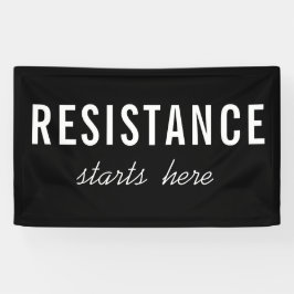 Lona La resistencia empieza aquí Marcha de Protesta Pol