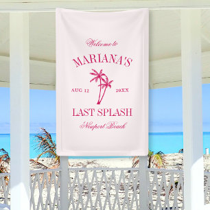Lona La última soltera rosa caliente de Splash Beach Pa