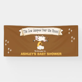 Lona La vaca saltó sobre la bienvenida a la luna